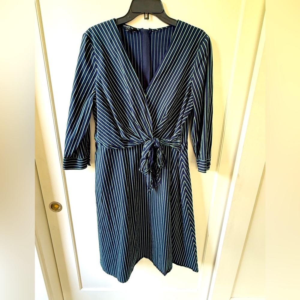 Lafayette 148 Striped navy Dress